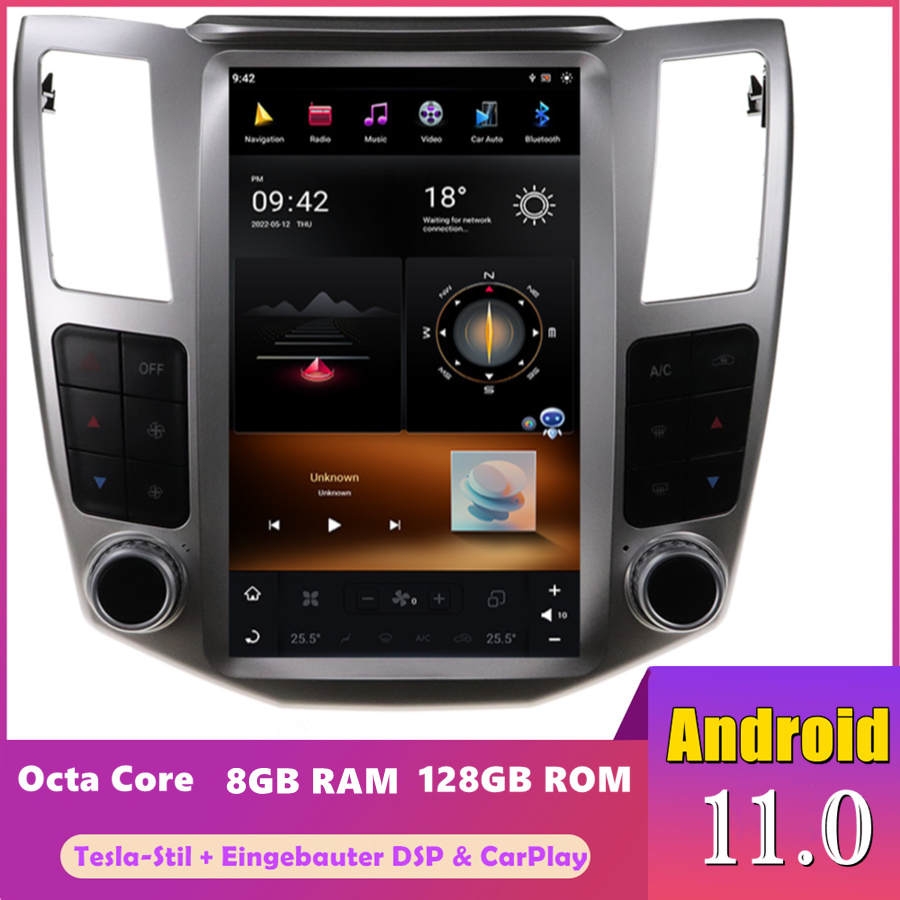 Lexus RX Android 11 0 Autoradio GPS Navigationsysteme Mit Octa Core 8GB