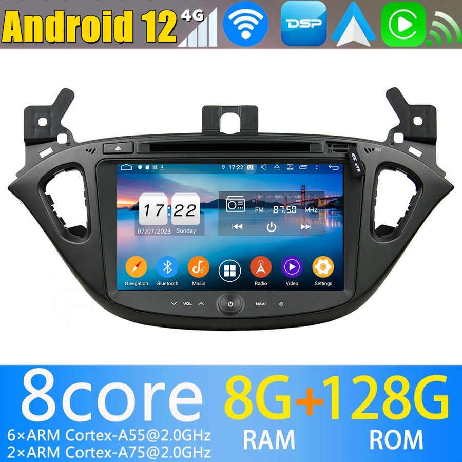 Opel Corsa E Android 12.0 Autoradio GPS Navigationsysteme mit 8-Core  8GB+128GB Touchscreen - 9 Android 12.0 Autoradio DVD Player GPS Navigation  für Opel Corsa E (2014-2019)
