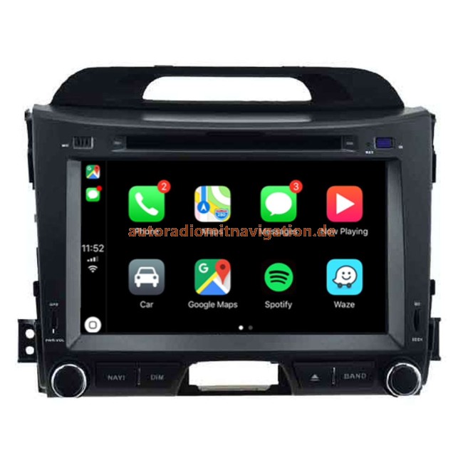 Kia Sportage Android 12.0 Autoradio GPS Navigationsysteme mit Touchscreen - Android  12 Autoradio DVD Player GPS Navigation Speziell für Kia Sportage (2010-2016)