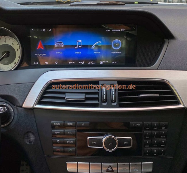 Mercedes C-Klasse W204 Android 11.0 Autoradio GPS Navigationsysteme mit Octa -Core 8GB+128GB Touchscreen - 8,8 Android 11 Autoradio DVD Player GPS  Navigation für Mercedes W204 (Ab 2011)